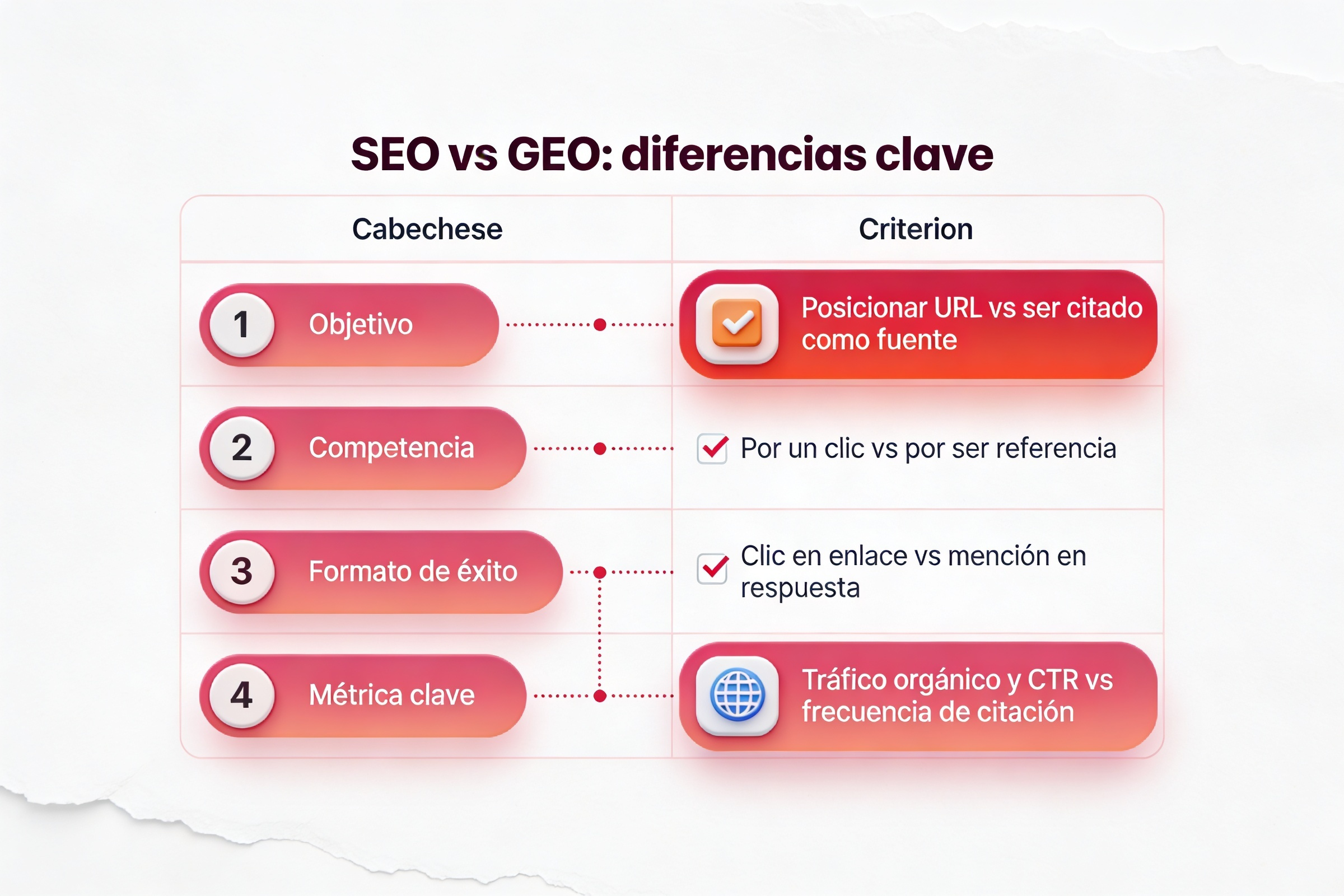 Infografía: SEO vs GEO: diferencias clave — que es geo